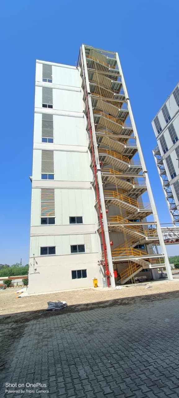 Industrial building structural civil works at Panipat Haryana by RSMD Infratech for Uflex Limited