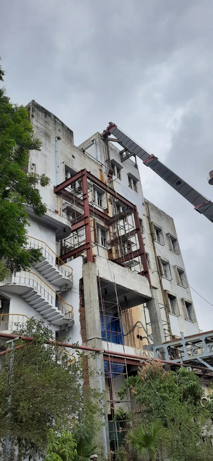 PET chips plant building construction Malanpur Gwalior MP by RSMD Infratech for Uflex Limited